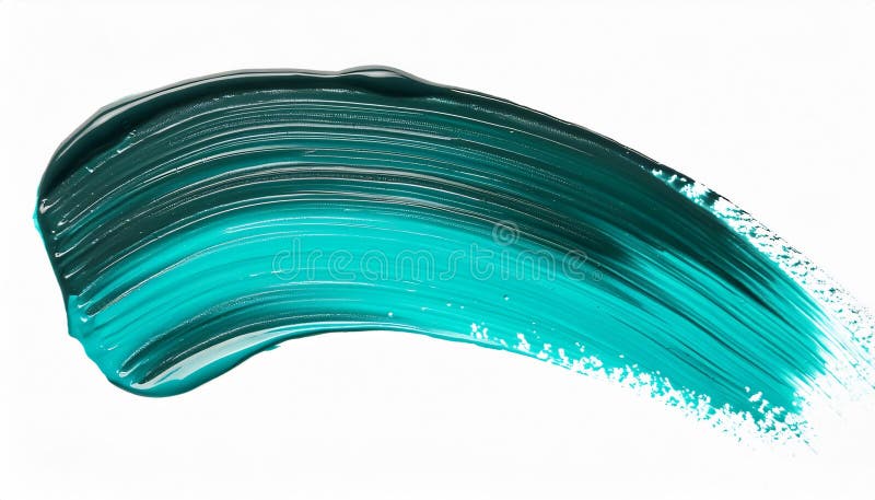 Abstract paintbrush stroke forming a cool colored wave shape royalty free stock photo
