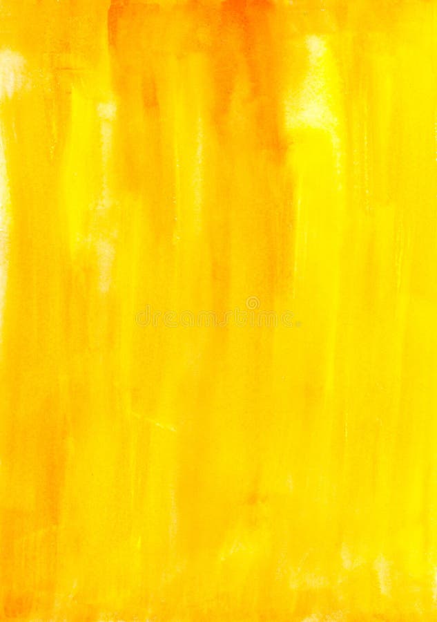 Abstract Painting with Bright Yellow Paint Strokes, Stock Image Image