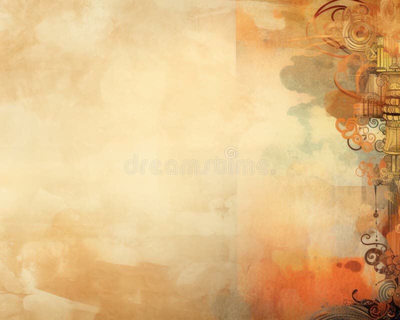 An abstract painting of a clock on a wall vector illustration