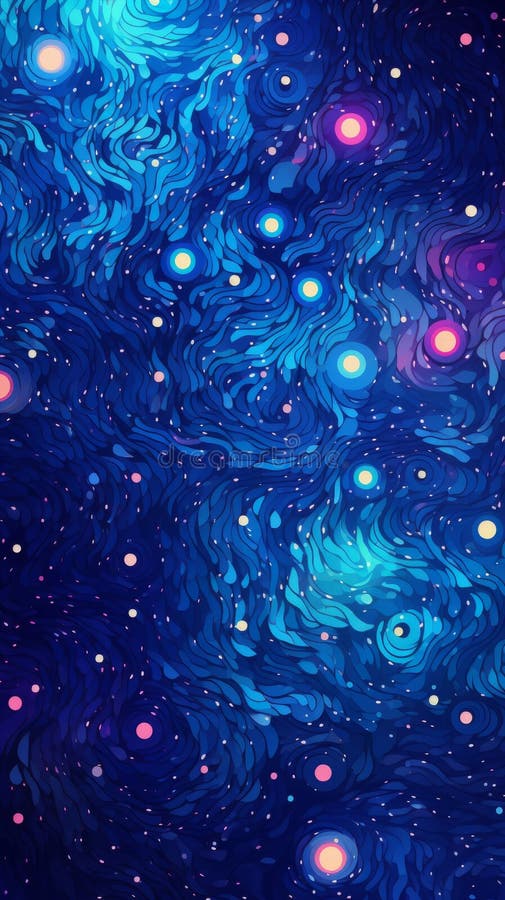 An abstract painting of a galaxy with stars royalty free illustration