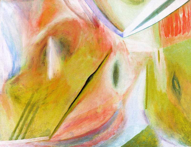 Abstract painting oil on canvas stock illustration
