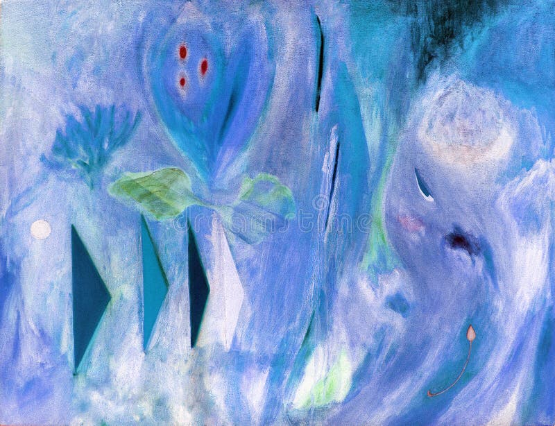 Abstract painting oil on canvas vector illustration