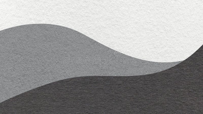 Abstract paper background with wavy white, gray, black layers. Cardboard template with copy space for banner, presentation stock illustration