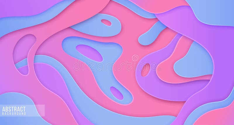 Colorful paper cut abstract background Royalty Free Vector