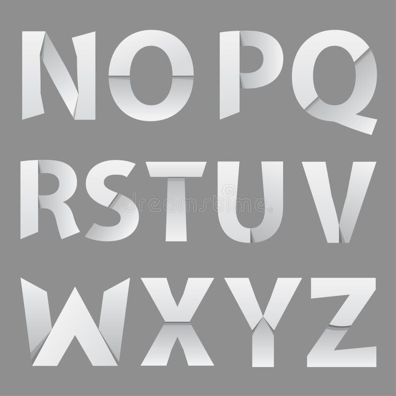 Abstract Paper Font Letter 2