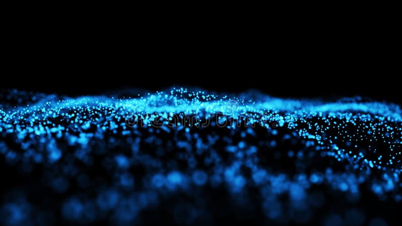 Abstract Particle Blur Wave Background Blue on Futuristic Background Beautiful, flowing, motion illustration stock illustration