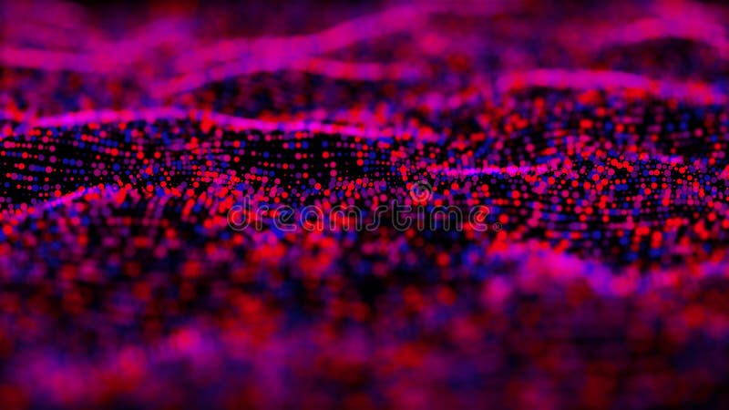 Abstract Particle waves stock illustration