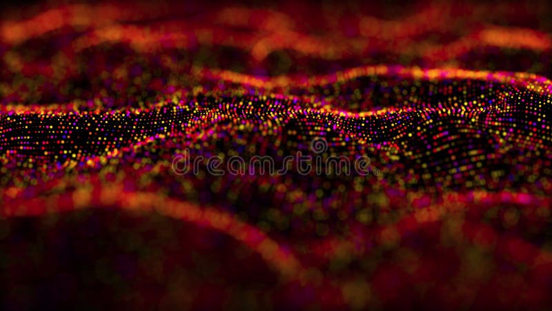 Abstract Particle waves royalty free illustration