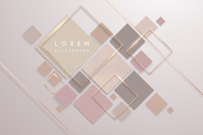 Abstract pastel color square shapes background vector illustration