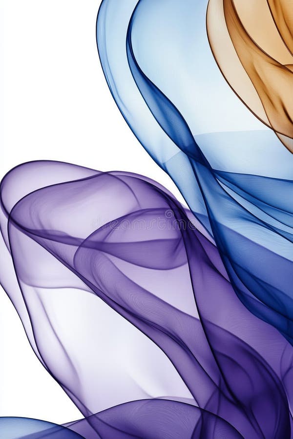 Abstract Pastel Gradient Flow of Transparent Fabric with Light Bokeh On White Background vector illustration