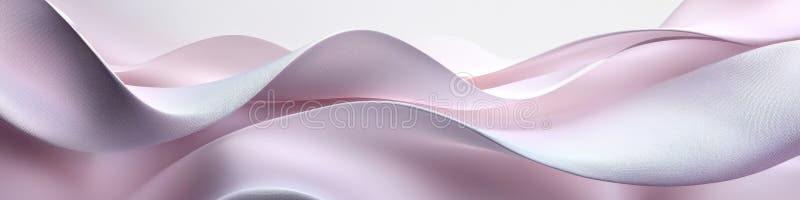 Abstract Pastel Lavender Waves A 3D Rendered Background for Delicate Minimalist Designs stock illustration