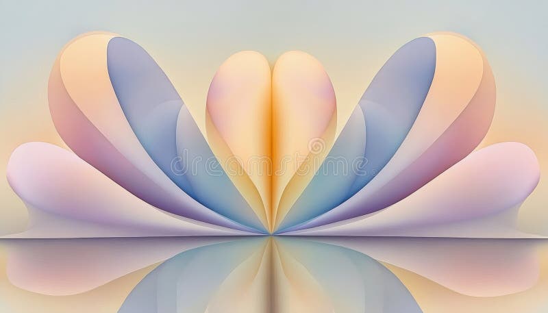 Abstract Pastel Swirling Design, Vector Art Illustration, Digital Render, Modern Artistic Background, Generated by AI