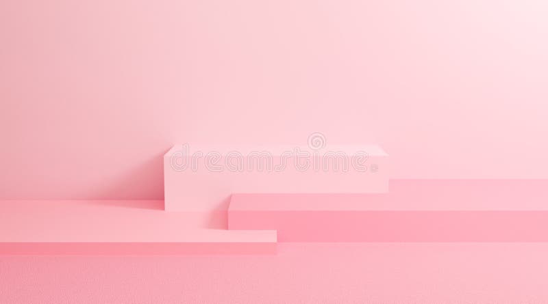 Abstract Pastel on Wall Background with Geometric Shape. 3d Render ...