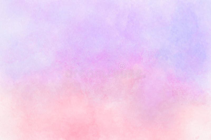 Abstract Pastel Watercolor Background Blue Sky And Pink Pastel