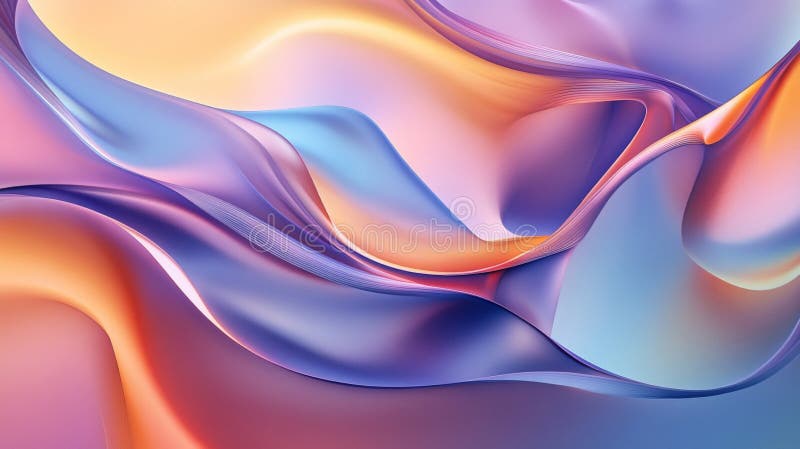 Abstract Pastel Waves Floid Background stock illustrationer