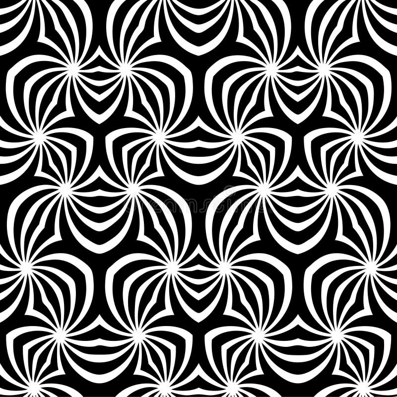 Black and White Geometric Seamless Pattern, Abstract Background. Stock ...