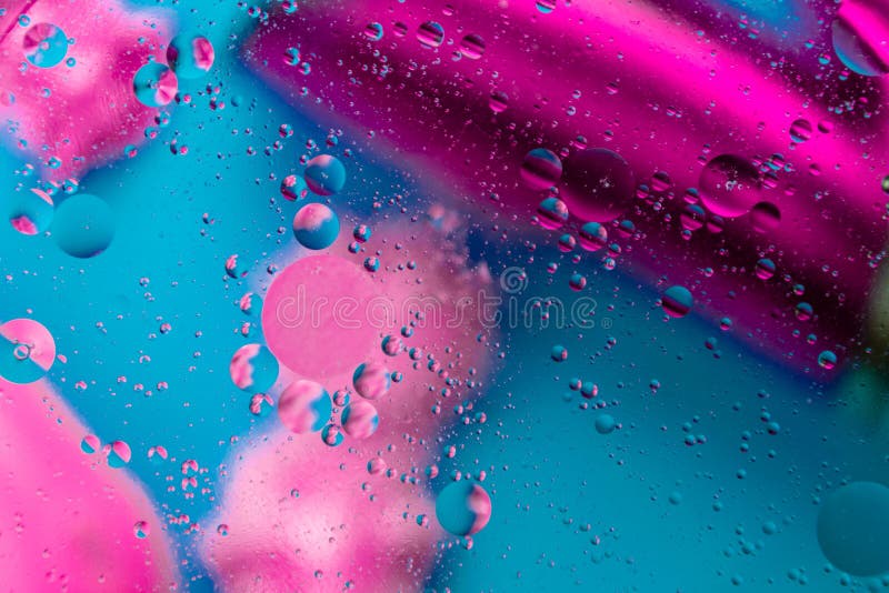 Micro molecular abstract pattern of colored oil bubbles on water. royalty free stock images Micro molecular abstract pattern of colored oil bubbles on water. royalty free stock images
