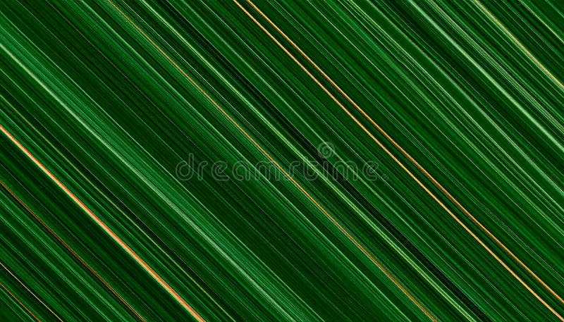 Abstract pattern of diagonal green and gold stripes, creating a sense of depth and texture vector illustration