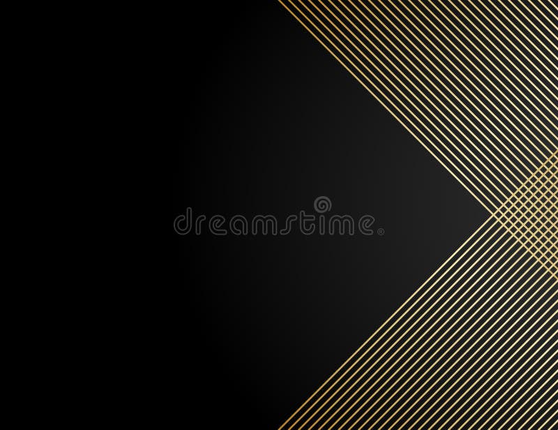 Abstract pattern diagonal line vector. Design stripe gold on black background. Design print for wallpaper, textile, fabric stock images