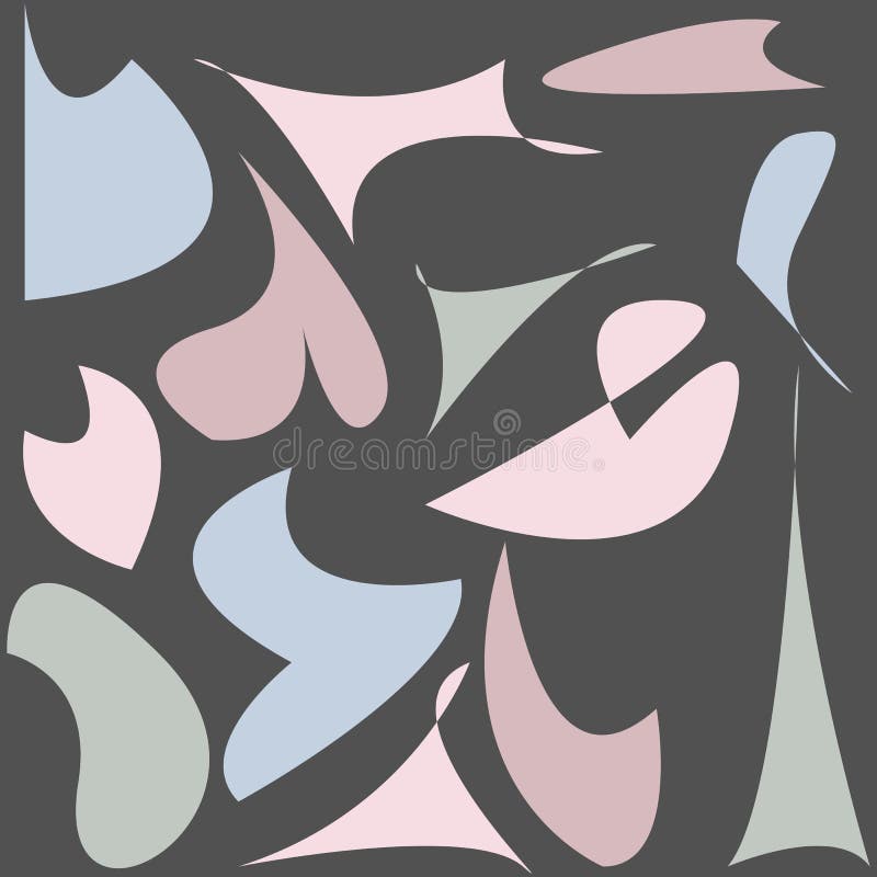 Abstract Pattern on a Grey Background in a Soft Natural Colours. Vector