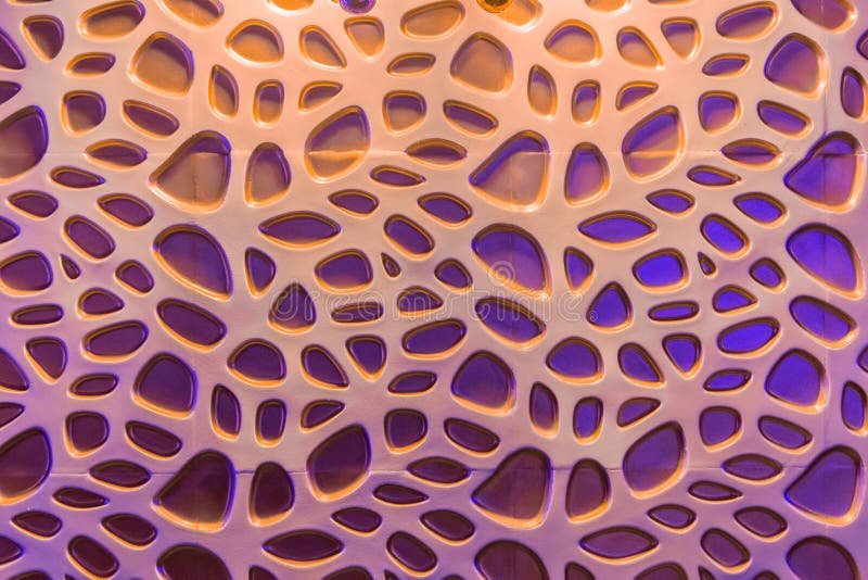 Abstract Pattern Interior Design Wall with Holes Sample Color Light Decoration Texture