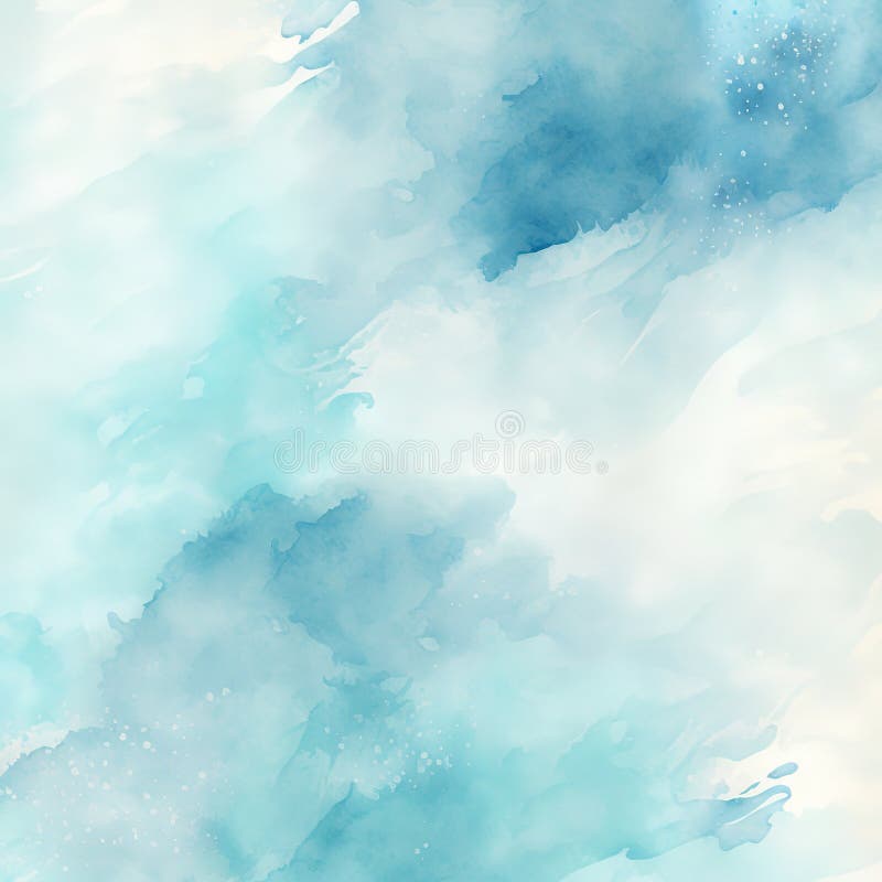 Abstract Pattern of Light Blue Watercolor Clouds Stock Illustration