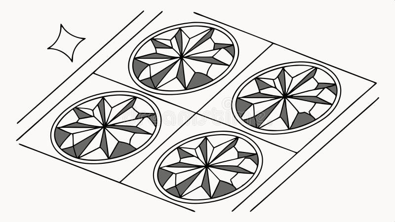 Abstract pattern with star shapes, decorative geometric design vector design Generative AI stock illustration
