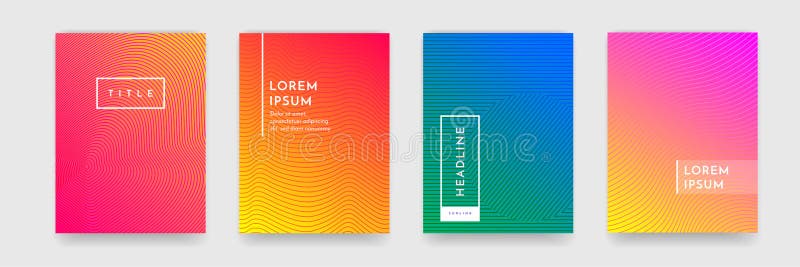 Abstract pattern texture book brochure poster cover gradient template vector set vector illustration