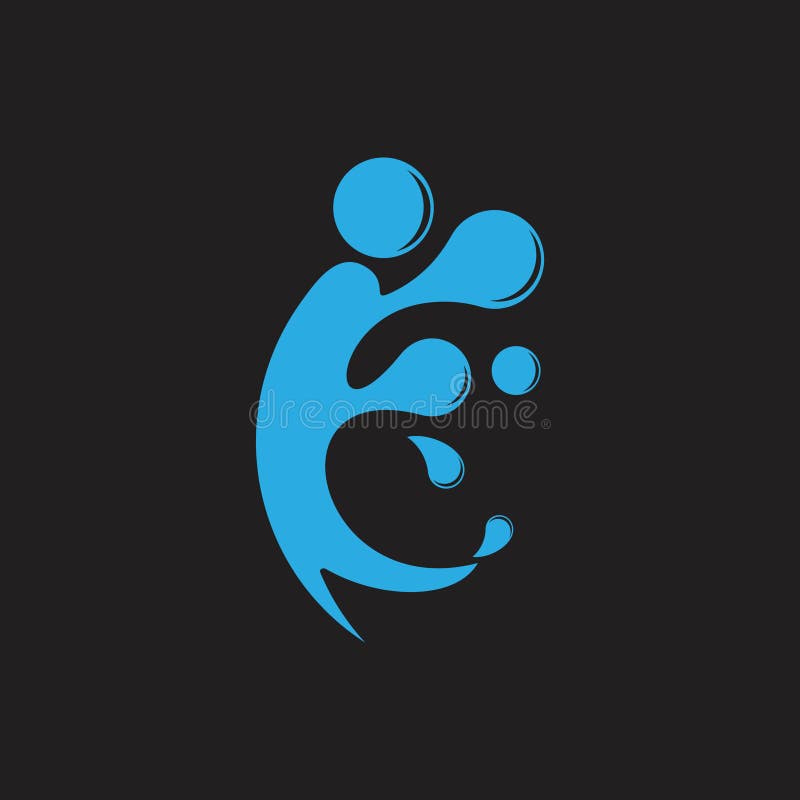 Abstract People Water Splash Logo Vector Stock Vector Illustration of