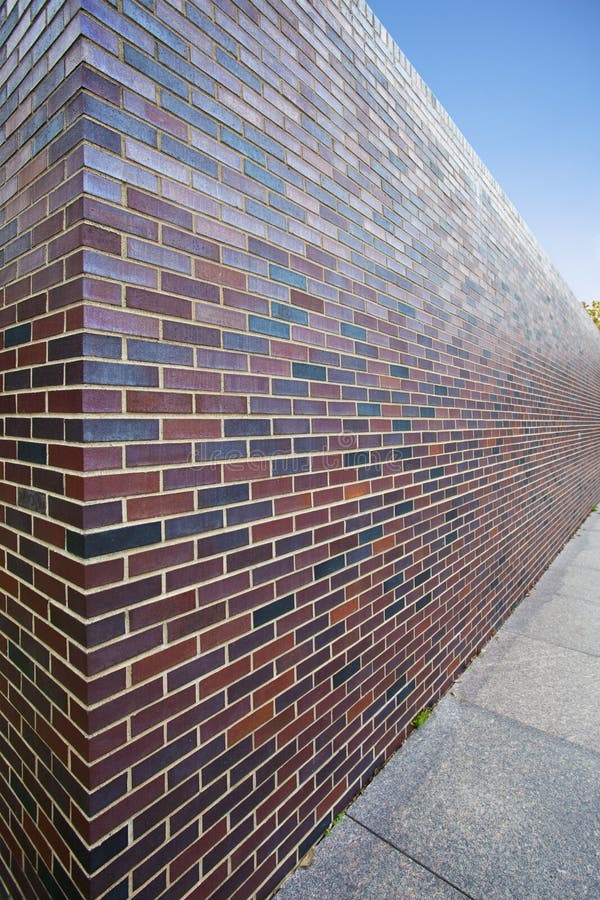 Abstract Perspective of Tall Brick Wall Stock Image Image of exterior
