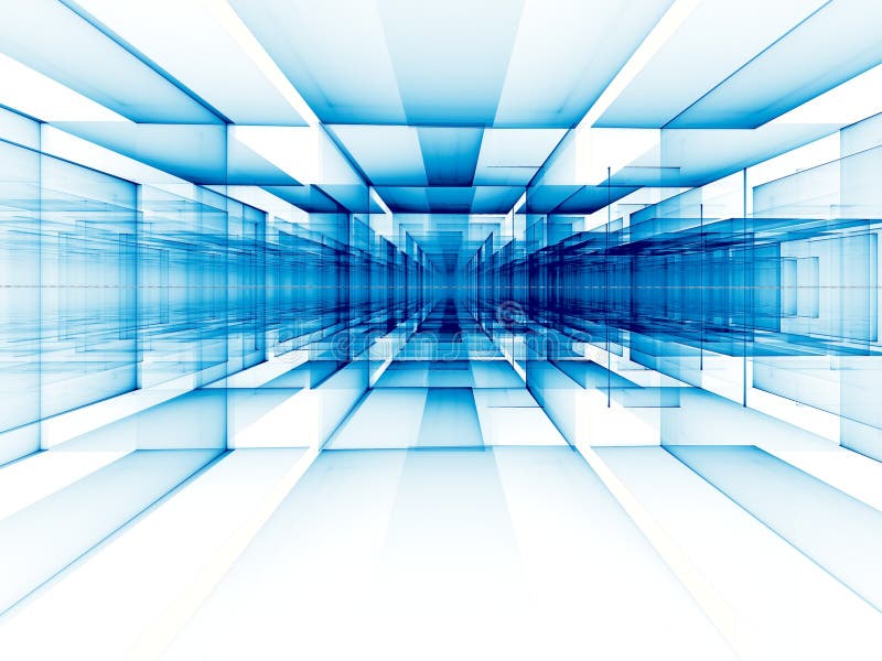 Abstract perspective technology background - digitally generated image vector illustration