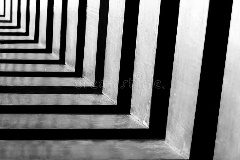 Endless repetitive black and white pattern stock photography