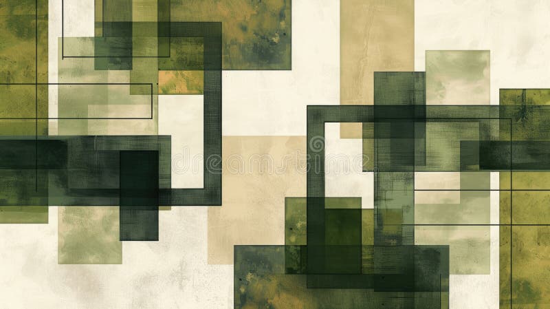 Abstract green square repetitive pattern polygon geometry in background. AIG51. stock photos