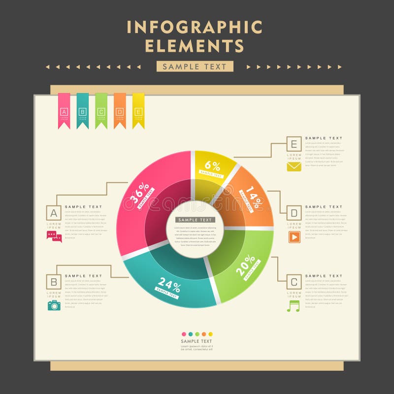 Modern Pie Chart Infographics Stock Illustrations 5535 Modern Pie