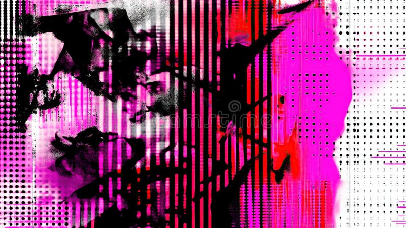 Abstract pink black digital art city background texture stock images