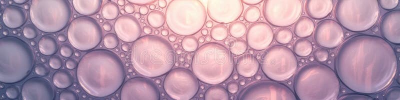 Abstract pink bubbles structure with soft lighting and iridescent surface close-up vector illustration