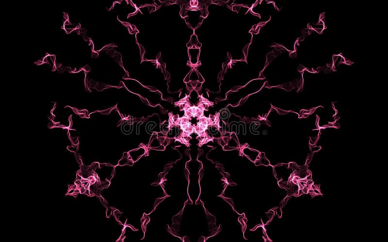 Abstract pink colored waves on a black stock illustration