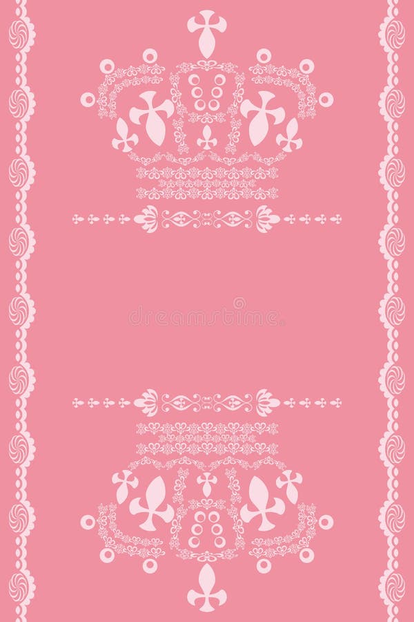 Abstract pink crown background stock illustration