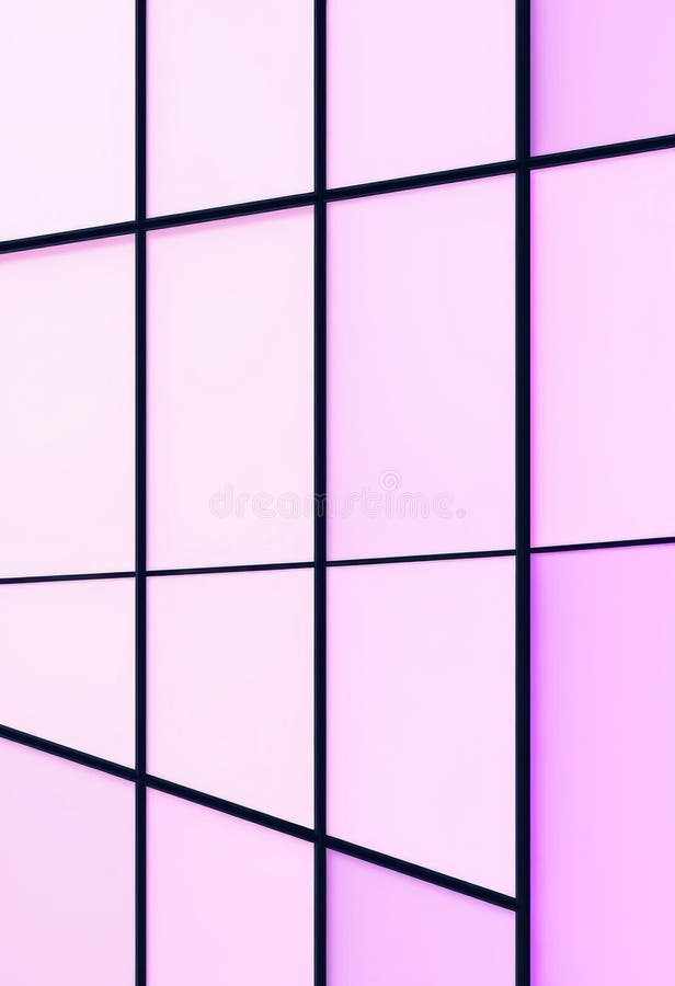 Abstract Pink Geometric Wall Panel Design royalty free illustration