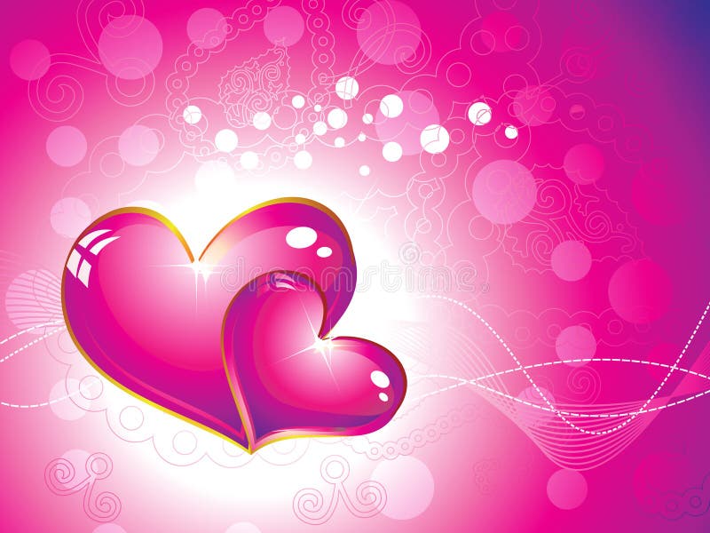 Abstract Pink Heart Wallpaper Stock Vector - Illustration of girlfriend,  love: 23090877