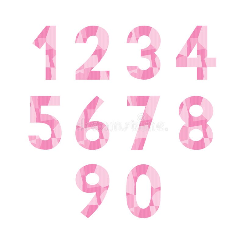 Abstract Pink Shade Alphabet And Numbers Stock Vector Illustration of abstract, brochure 47264937