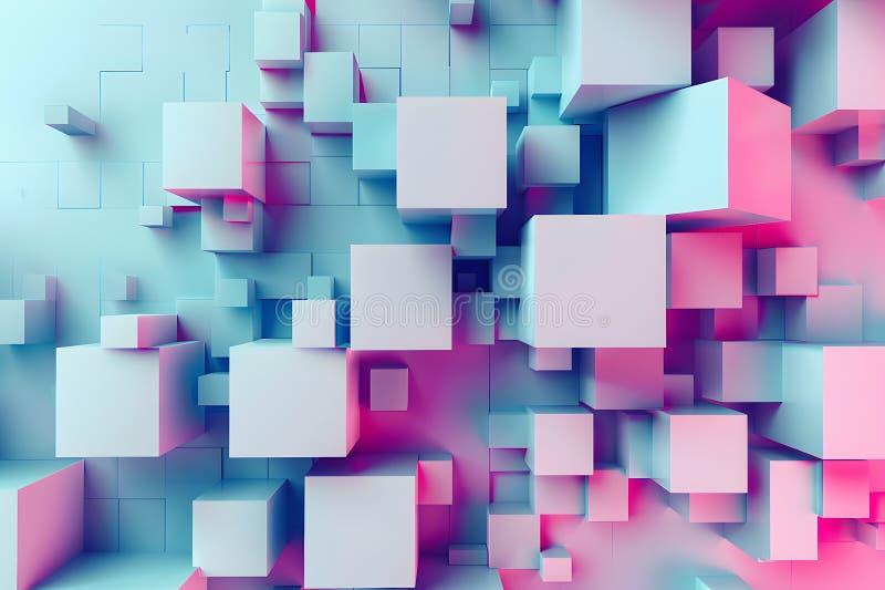 Abstract pink and purple geometric wall background royalty free stock images