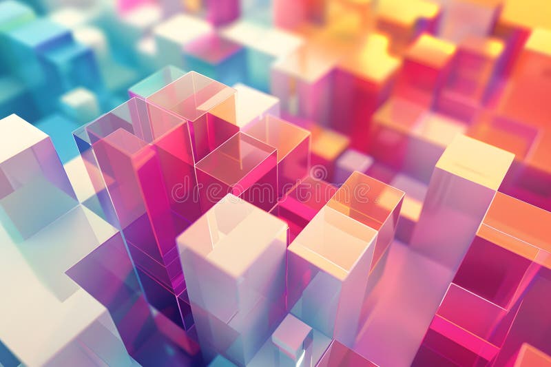 Abstract pink and purple geometric wall background stock photos