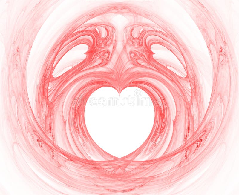 Abstract Pink Smoke Heart