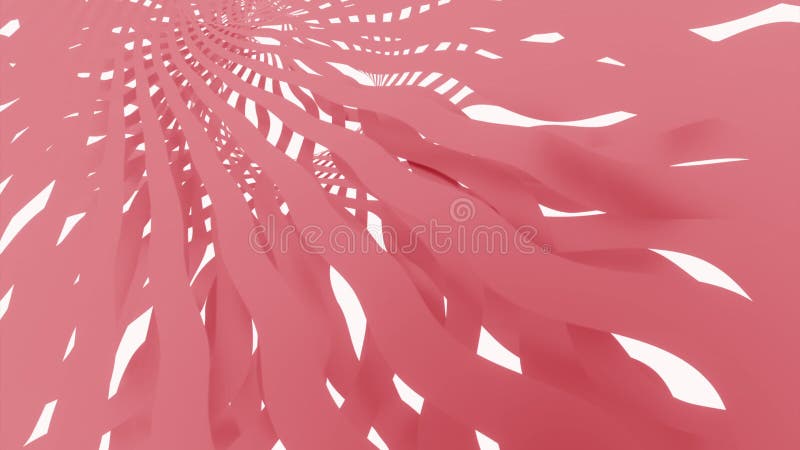 Abstract Pink Tentacles Fluctuating on a White Background. Design. Pink