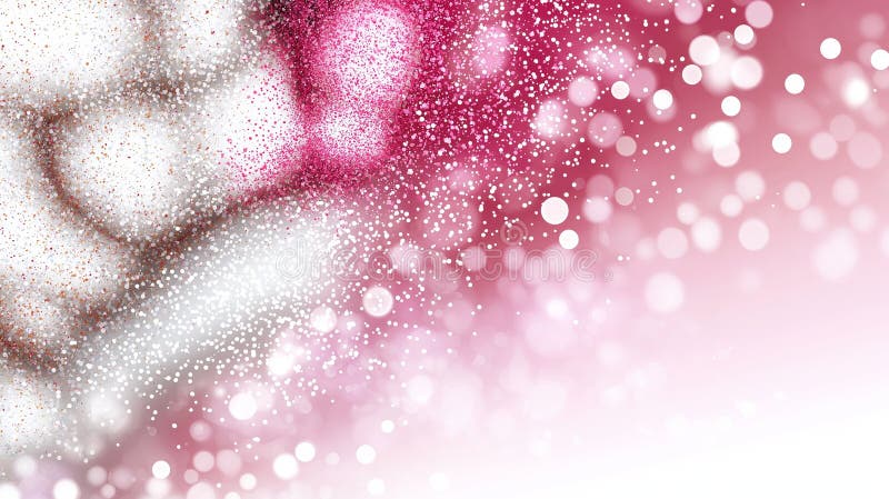 Abstract pink and white glittering bokeh light background stock images