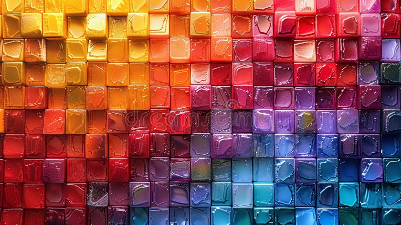 Abstract Pixel Art Background with Vibrant Mosaic royalty free stock photography