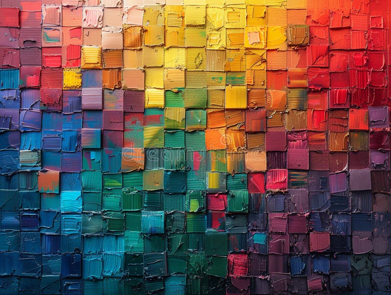 Abstract Pixel Art Background with Vibrant Mosaic royalty free stock photo