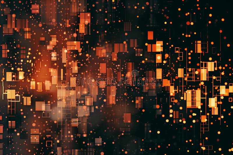 Abstract pixel disintegration background with decay and dotted pattern effect stock photos