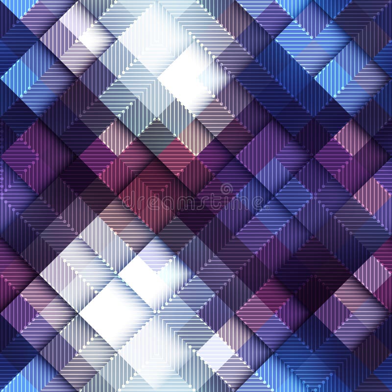 Abstract pixel pattern on blue matrix board.